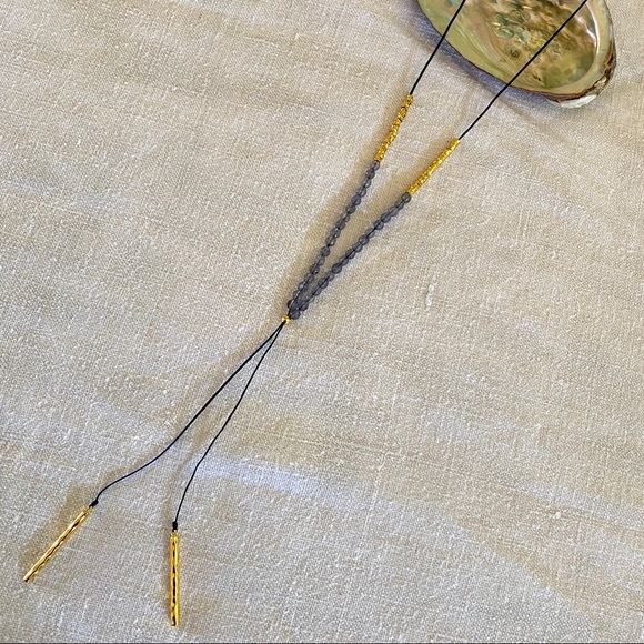 Gorjana Adjustable Iolite Convertible Choker Necklace Focus - Picture 7 of 11